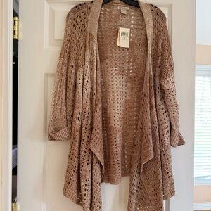 Lucky Brand Women's Open Knit Cardigan Sweater